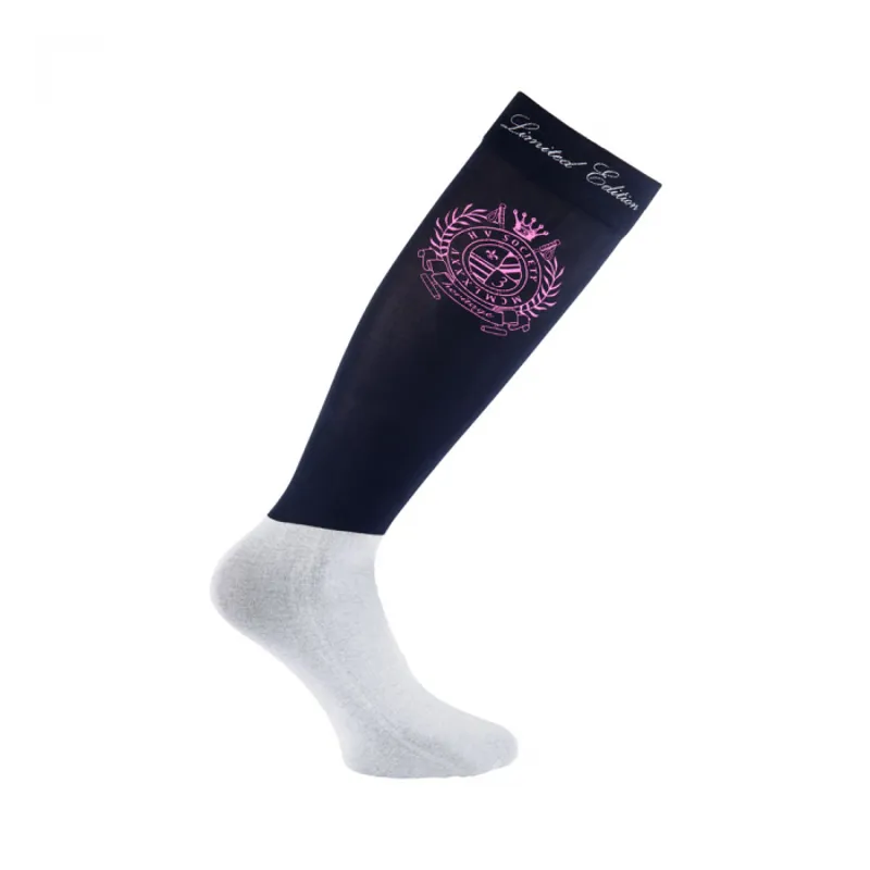 HV Polo Favouritas LTE Boot Socks - Navy With Pink