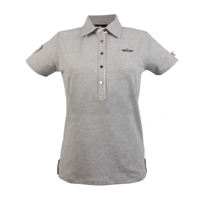 HV Polo Ladies Hartford Polo Shirt - Light Grey Melange