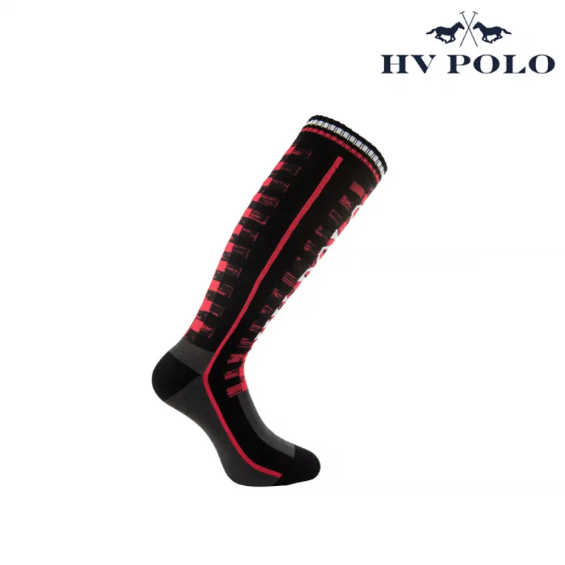 HV Polo Judy Ladies Socks - Red Black Check