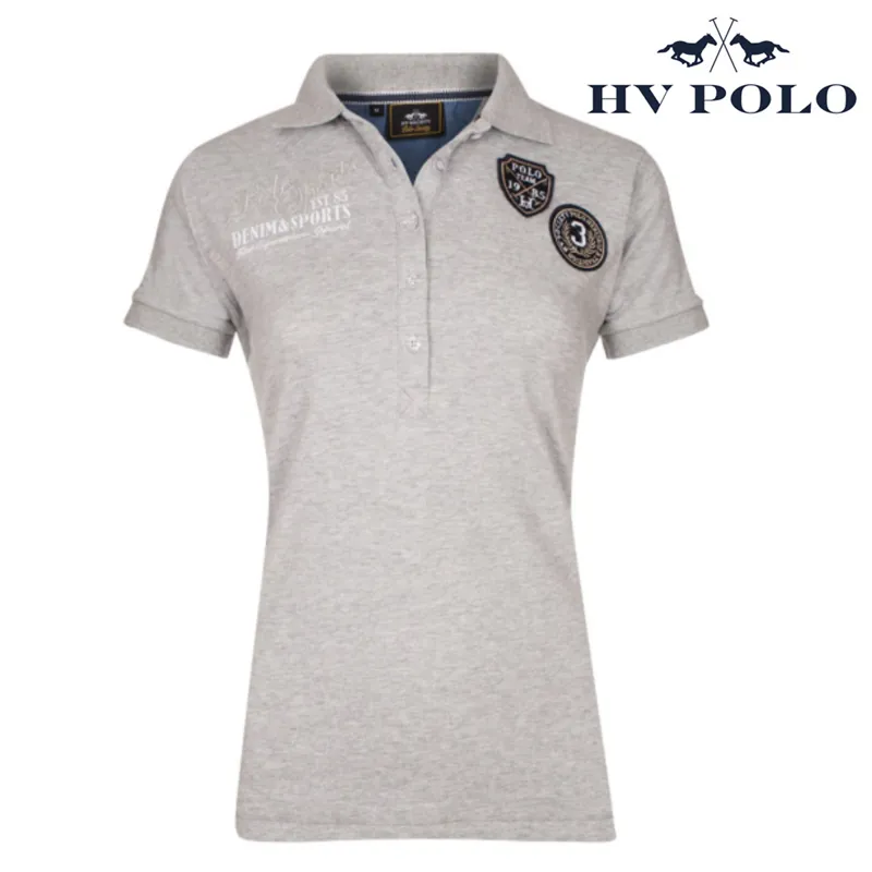 HV Polo Mavis Ladies Polo Shirt -Grey Melange