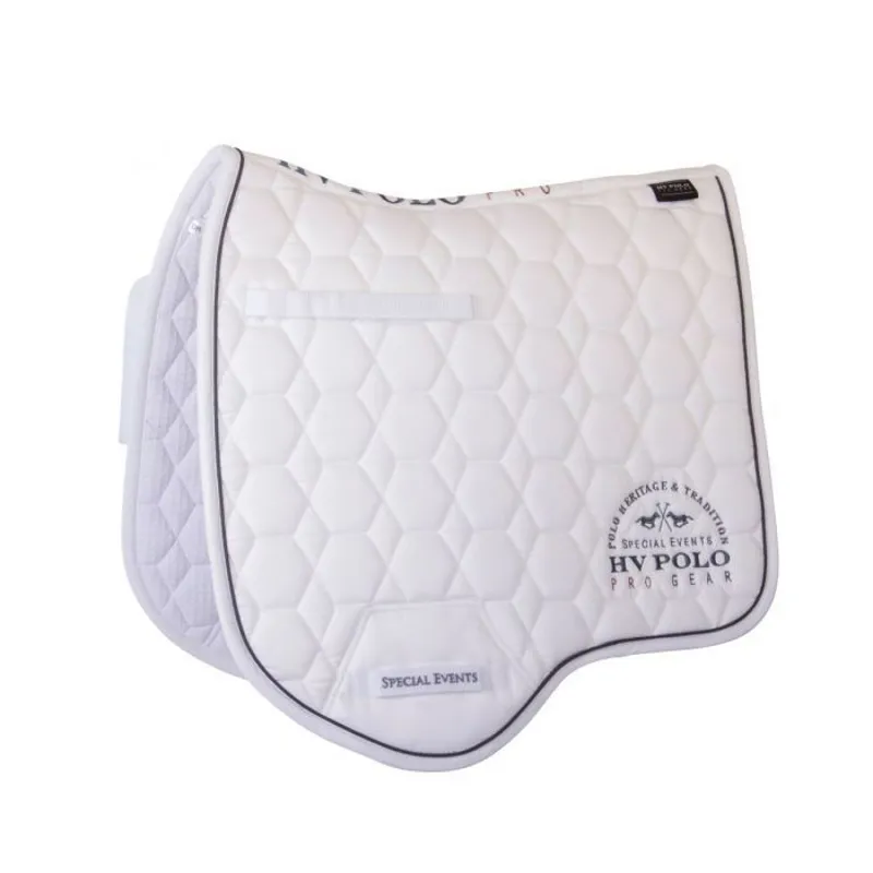 HV Polo Maroon Dressage Saddlepad - White