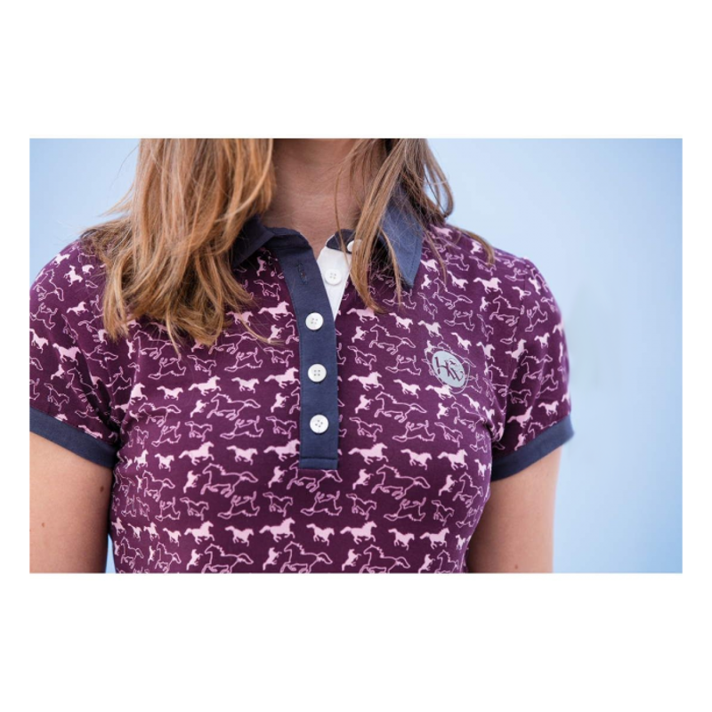 Horseware Ashlinn Ladies Print Polo - Fig-2