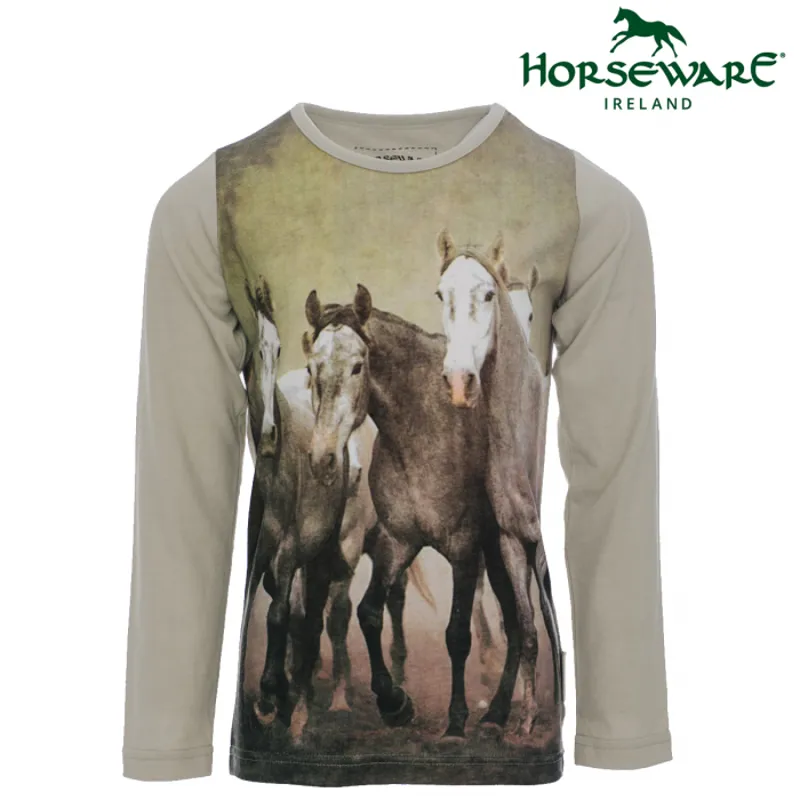 Horseware Girls Long Sleeve Top - Oatmeal