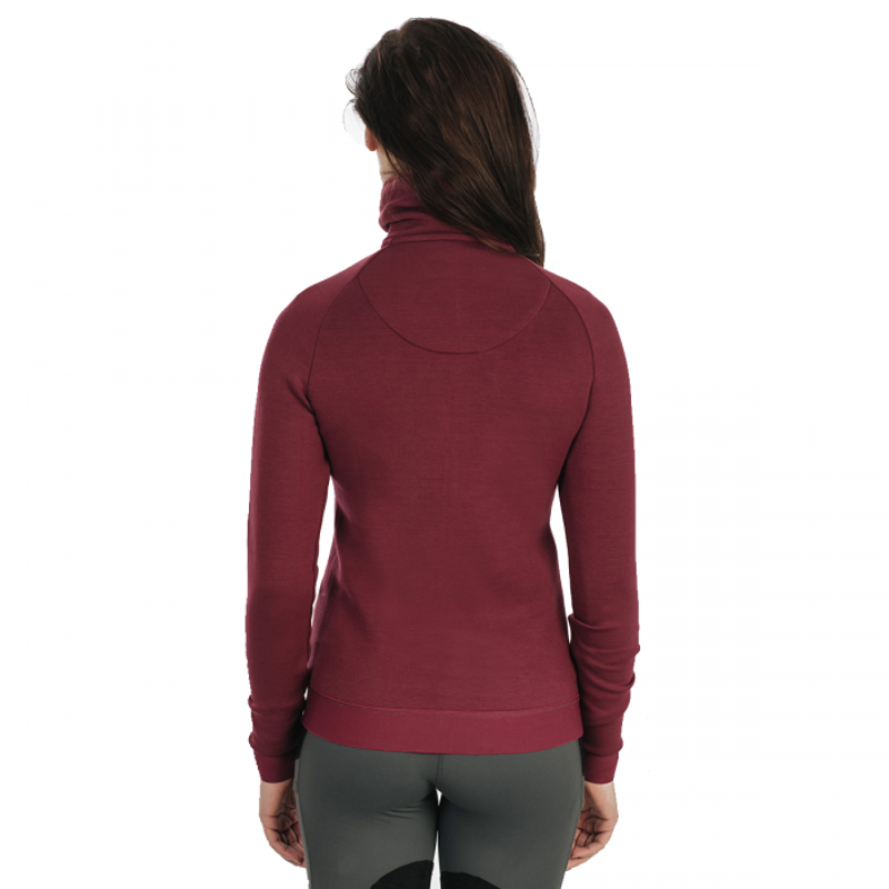 Horseware Ida High Neck Zip Jacket - Garnet-2