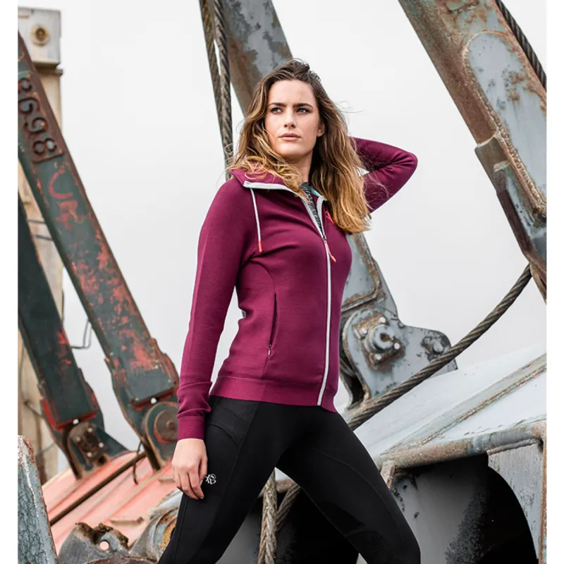 Horseware Ida High Neck Zip Jacket - Garnet-3
