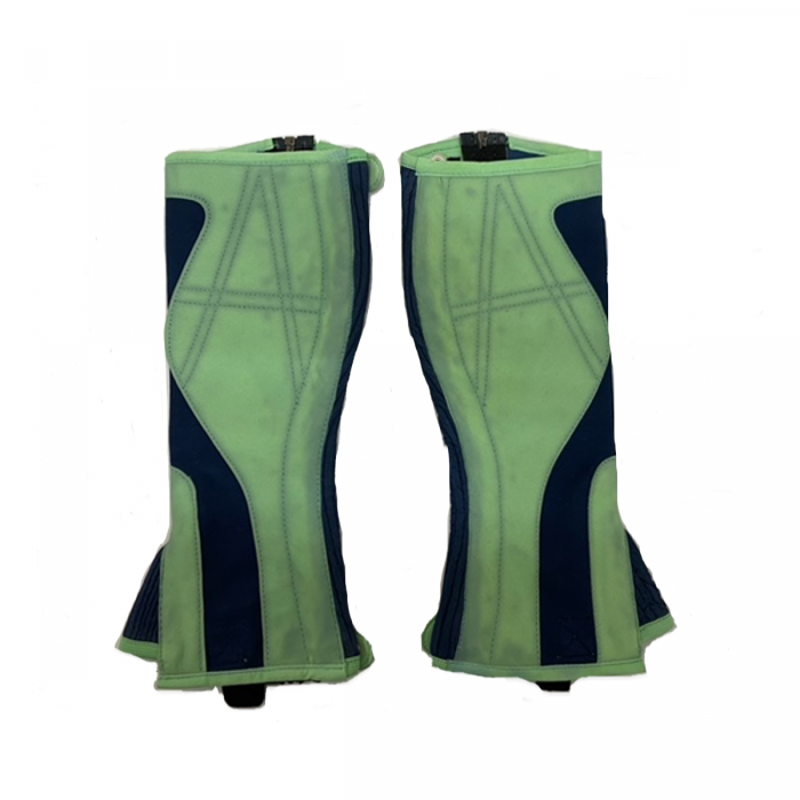 Horseware Tally Ho Kids Synthetic Half Chaps - Long - Navy/Green-1