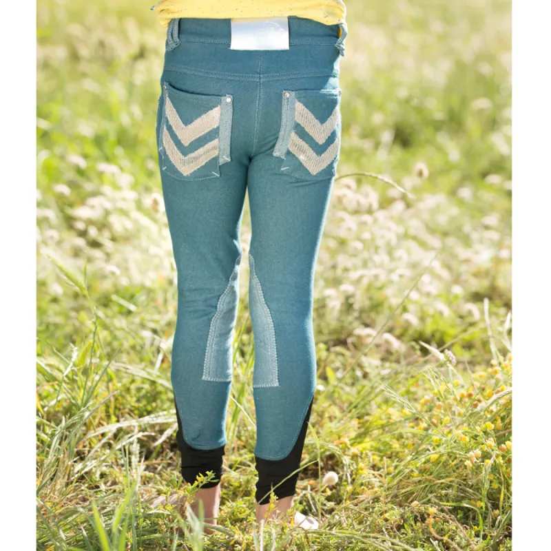 Horseware Kids Denim Breeches - Brittany Blue-1
