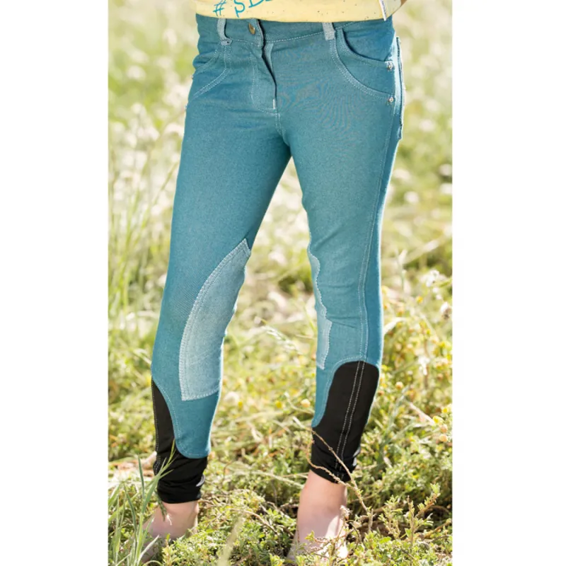 Horseware Kids Denim Breeches - Brittany Blue