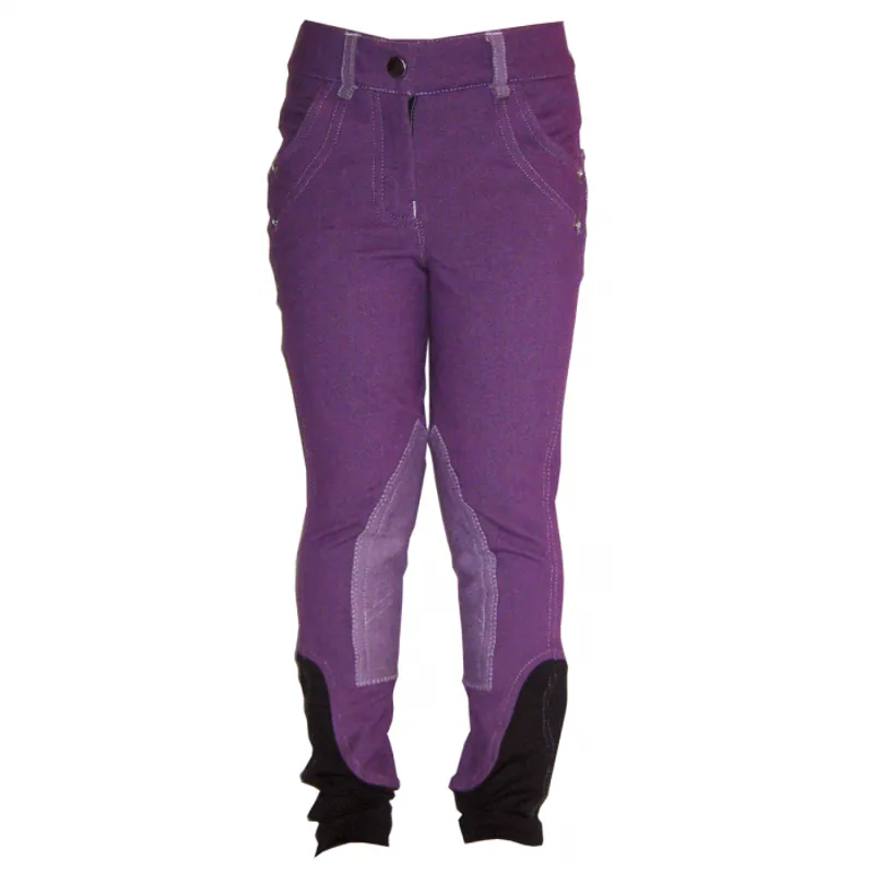 Horseware Kids Denim Breeches - Purple