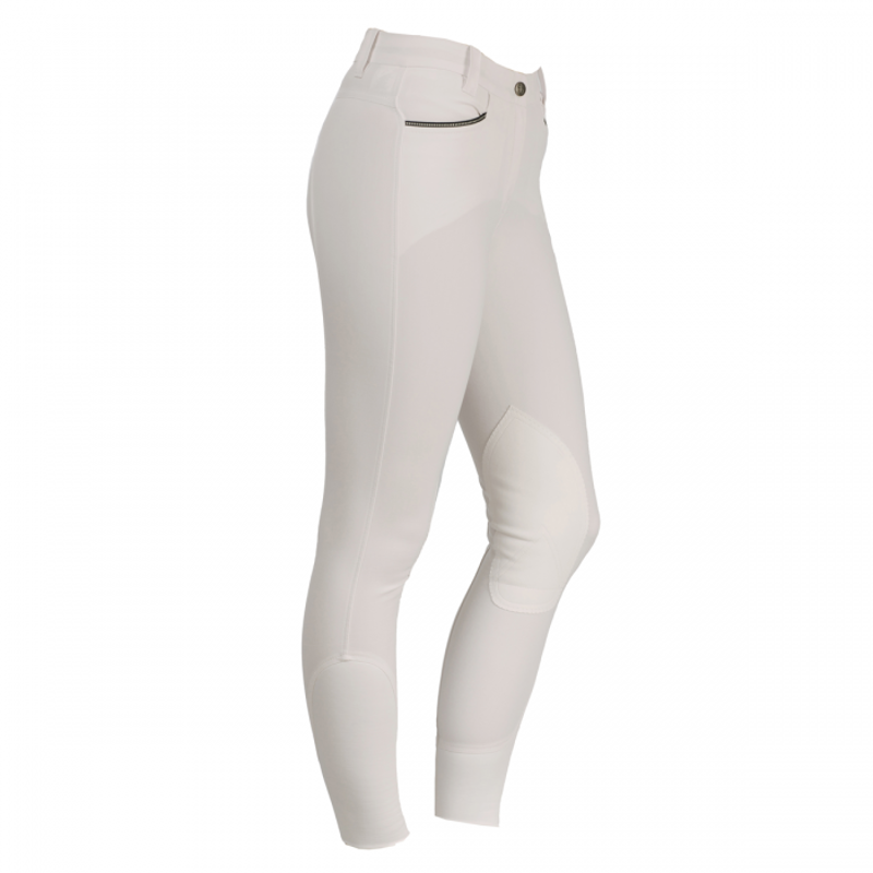 Horseware Ladies Competition Self Seat Breeches - White-2