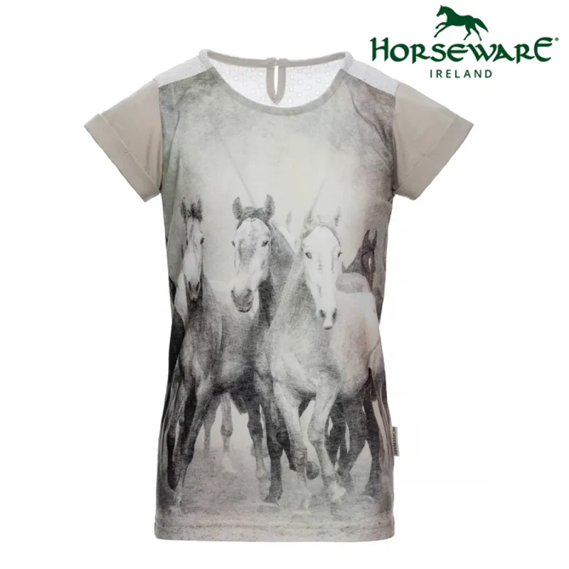 Horseware Girls Novelty T-Shirt - Oatmeal