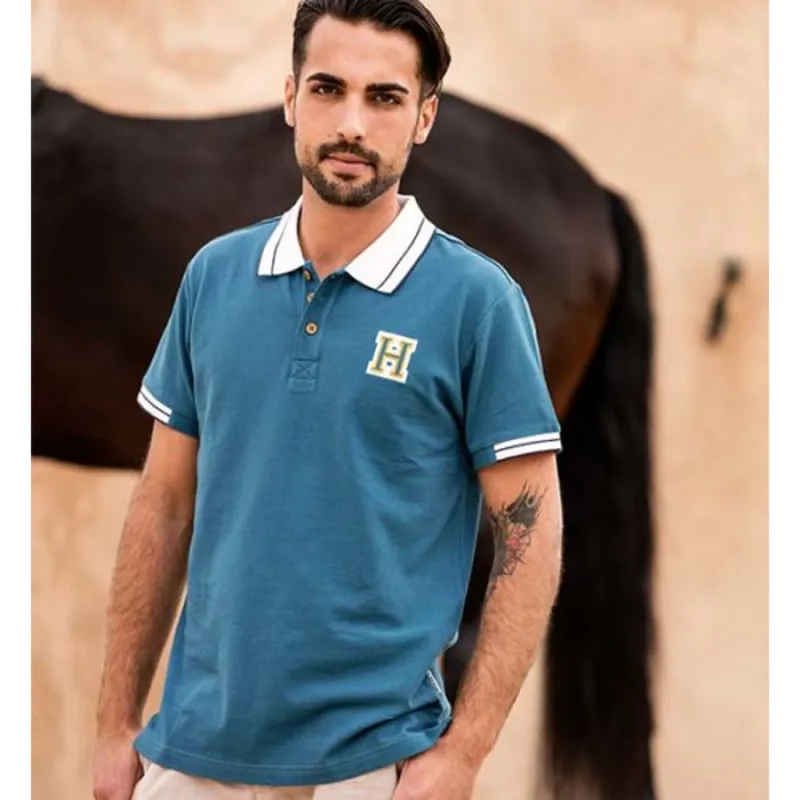 Horseware Mens Pique Polo Shirt - Moroccan Blue-1