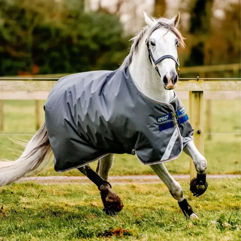 Advent Day 23 .2 Horseware Amigo Bravo 12 0g Light Turnout Rug - Shadow/Navy/Rose-2