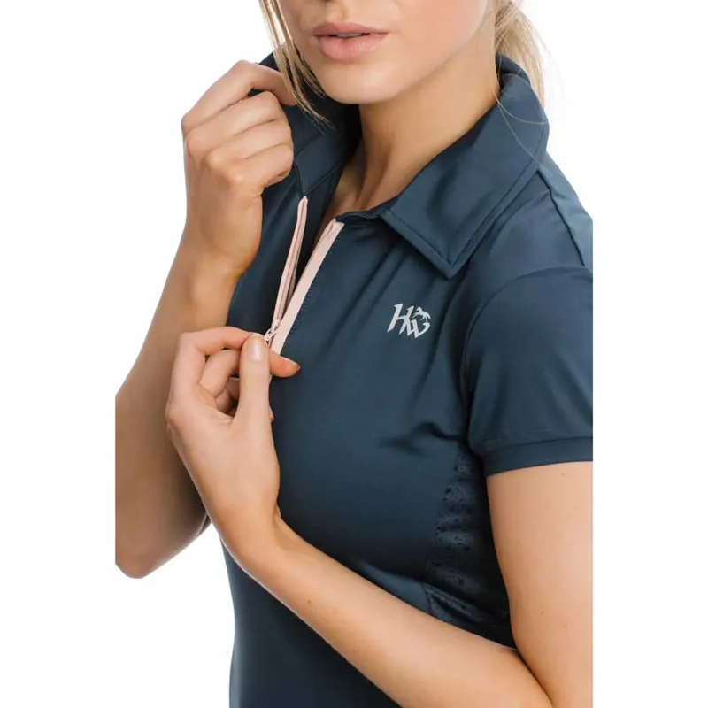 Horseware Ladies Orla Technical Polo - Navy-2