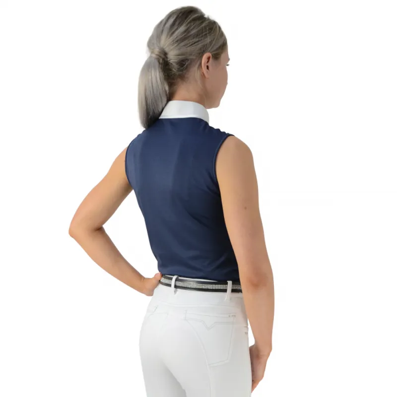 Hy Equestrian Sophia Sleeveless Show Shirt - Monaco Navy-1