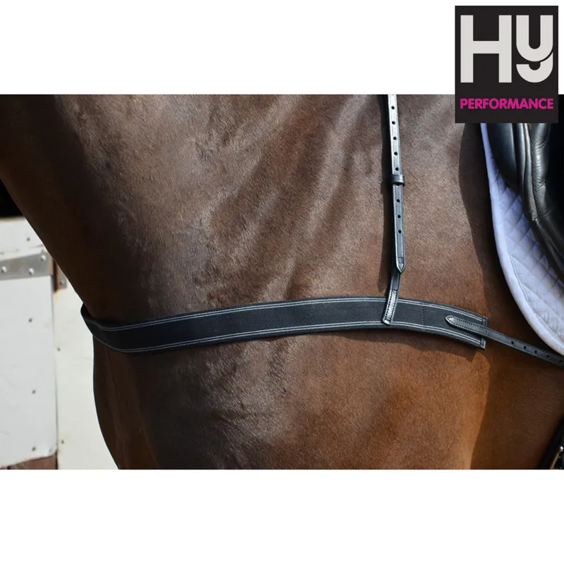 Hy Elastic Adjustable Breastgirth Breastplate - Black