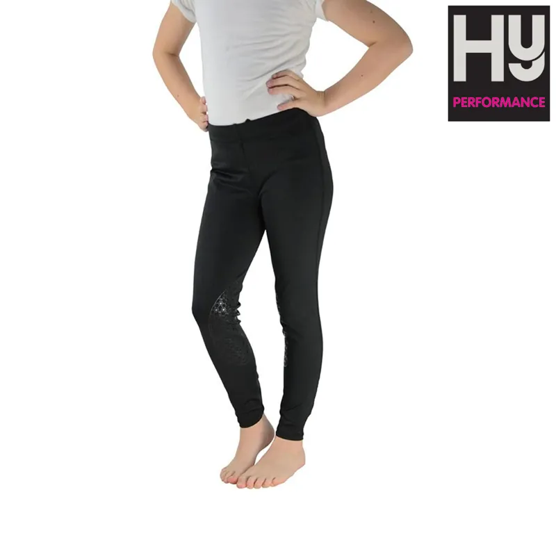 HyPERFORMANCE Georgia Silicone Knee Children's Riding Tights - Navy