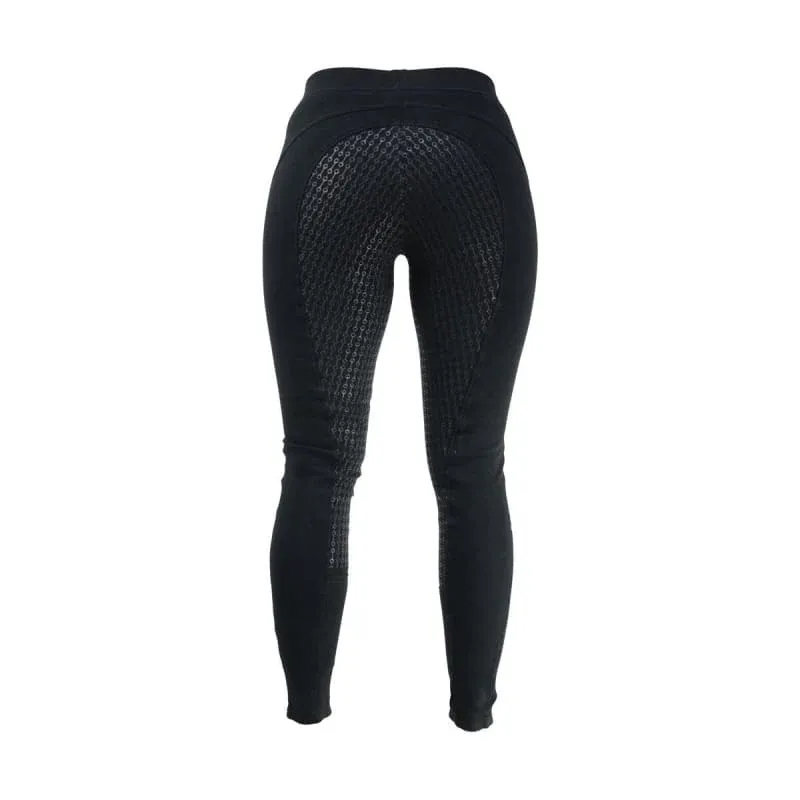 Hy Equestrian Hickstead Silicon Leggings - Black-1