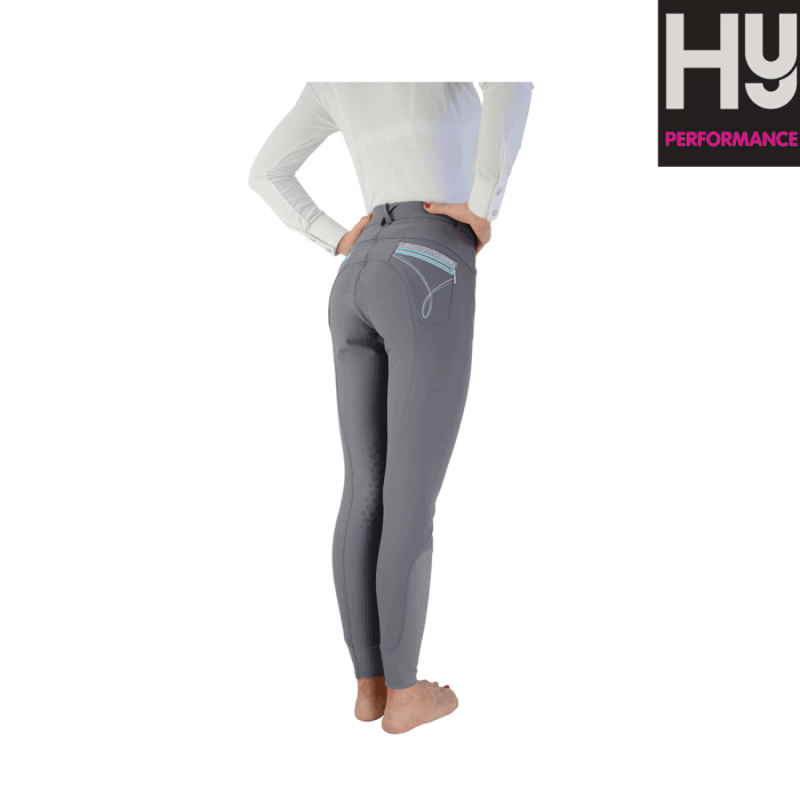 HyPERFORMANCE Belgravia Ladies Breeches - Grey/Teal-1