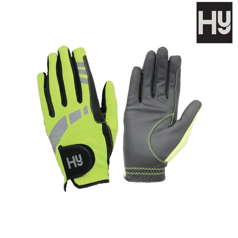 Hy Hi Viz Extreme Reflective Softshell Gloves - Yellow
