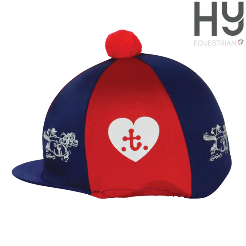 Hy Equestrian Thelwell Collection Hat Cover - Red/Blue