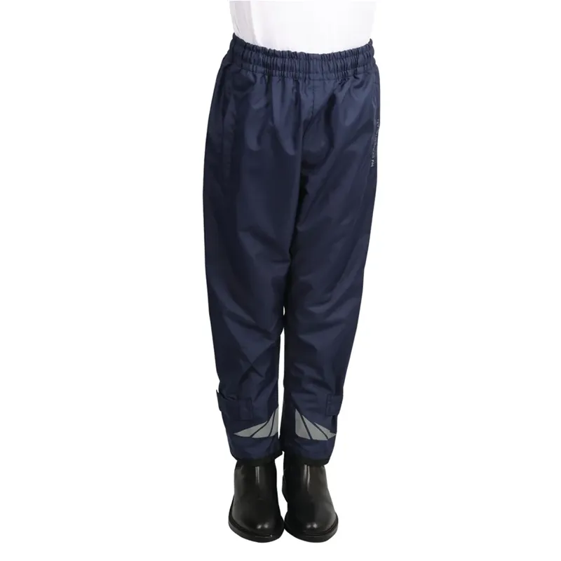 Hy Equestrian Children's Waterproof Pull-On Over Trousers - Navy