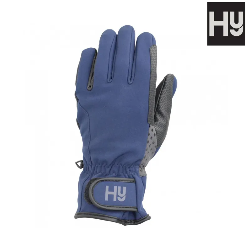 Hy5 Water Repellent Softshell Riding Gloves - Navy