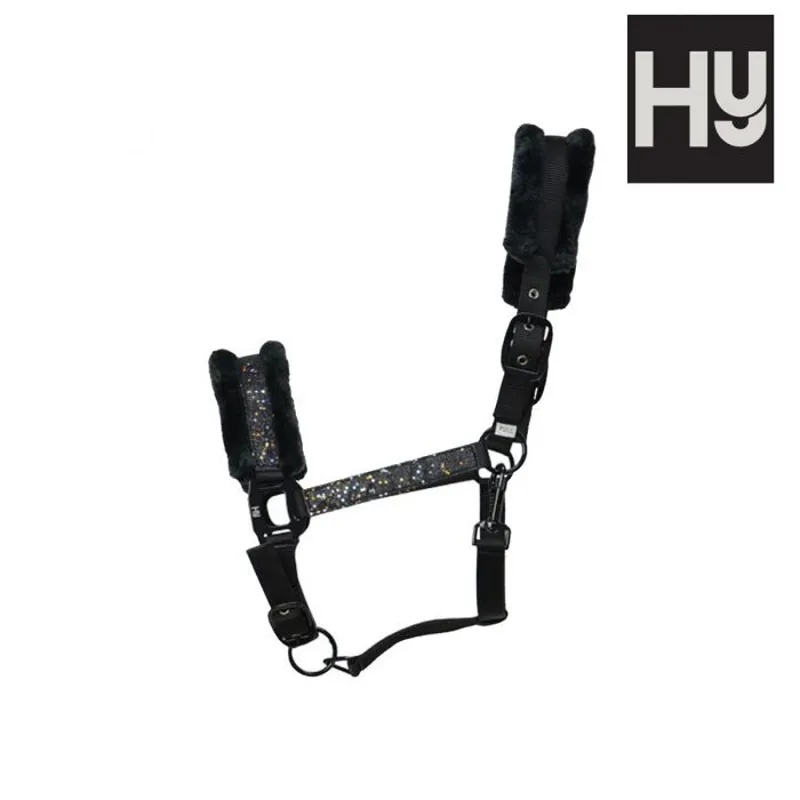 Hy Equestrian Dazzle Headcollar - Black Sparkle