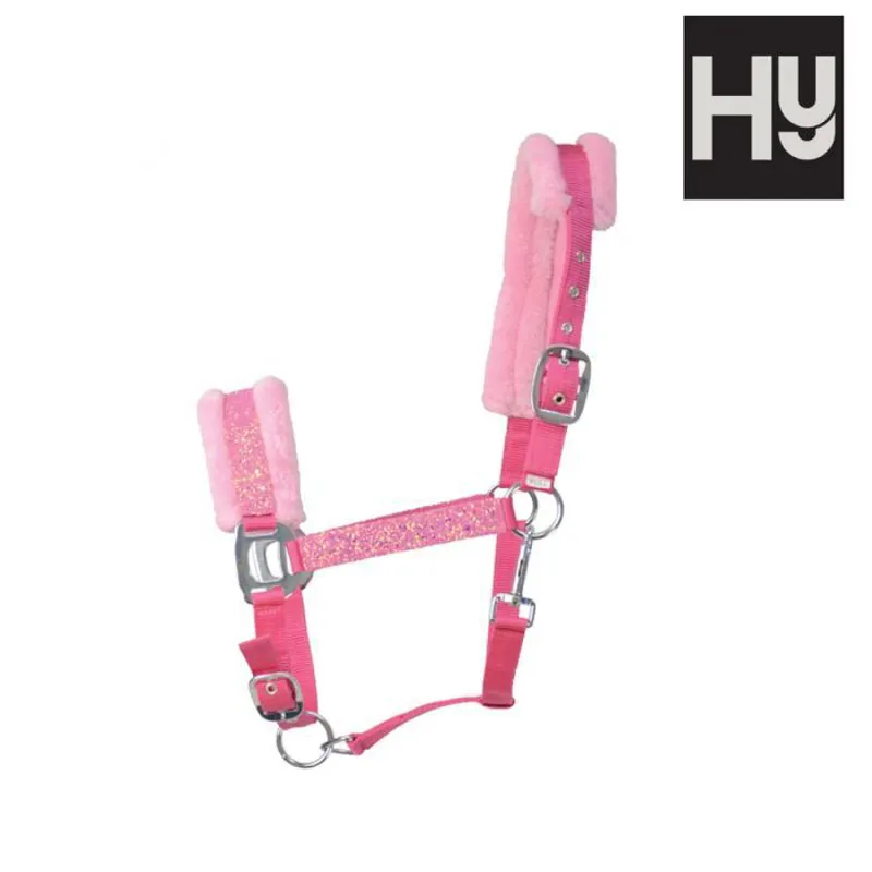 Hy Equestrian Dazzle Headcollar - Powder Pink-1