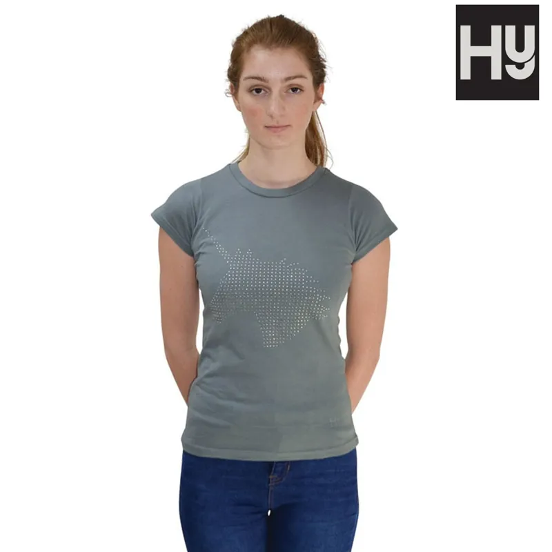 HyFASHION Unicorn Dreamer Ladies T-Shirt - Grey/Rose Gold