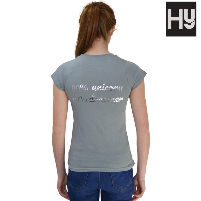 HyFASHION Unicorn Dreamer Ladies T-Shirt - Grey/Rose Gold-1