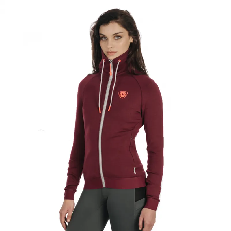 Horseware Ida High Neck Zip Jacket - Garnet