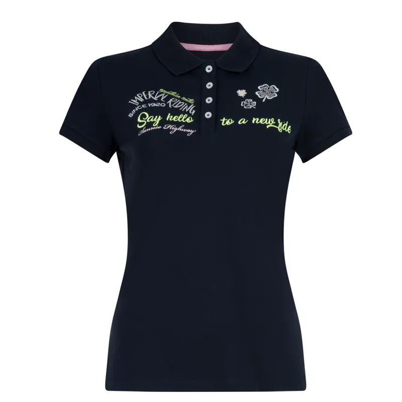 Imperial Riding Bright Ladies Polo Shirt - Navy