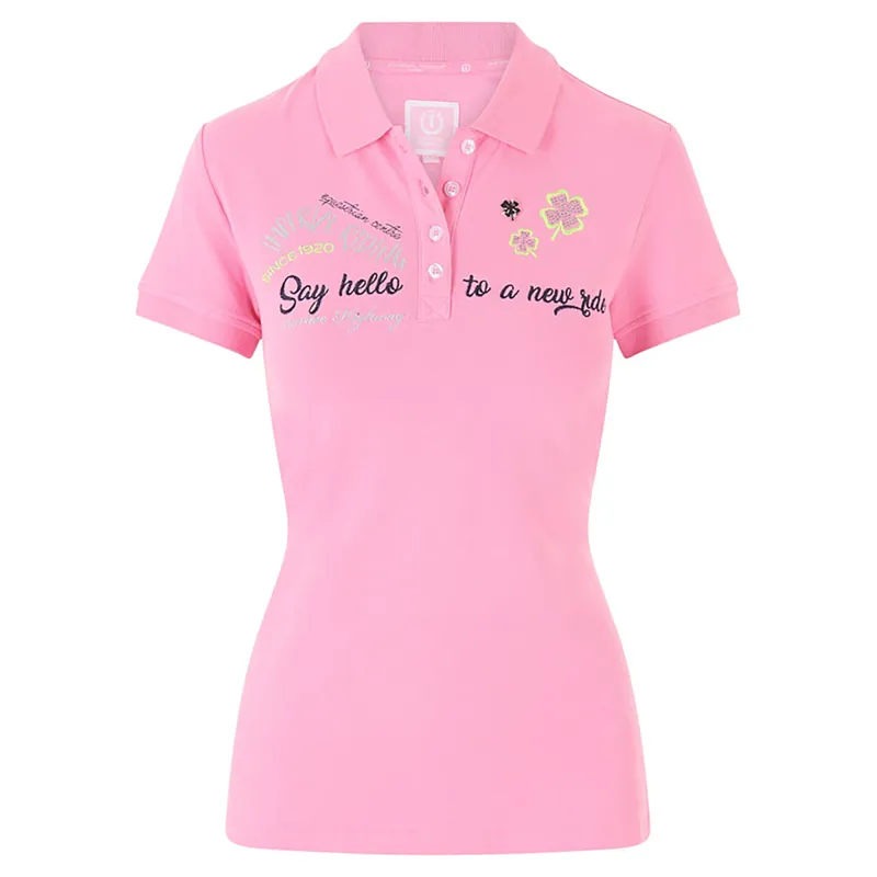 Imperial Riding Bright Ladies Polo Shirt - Rose