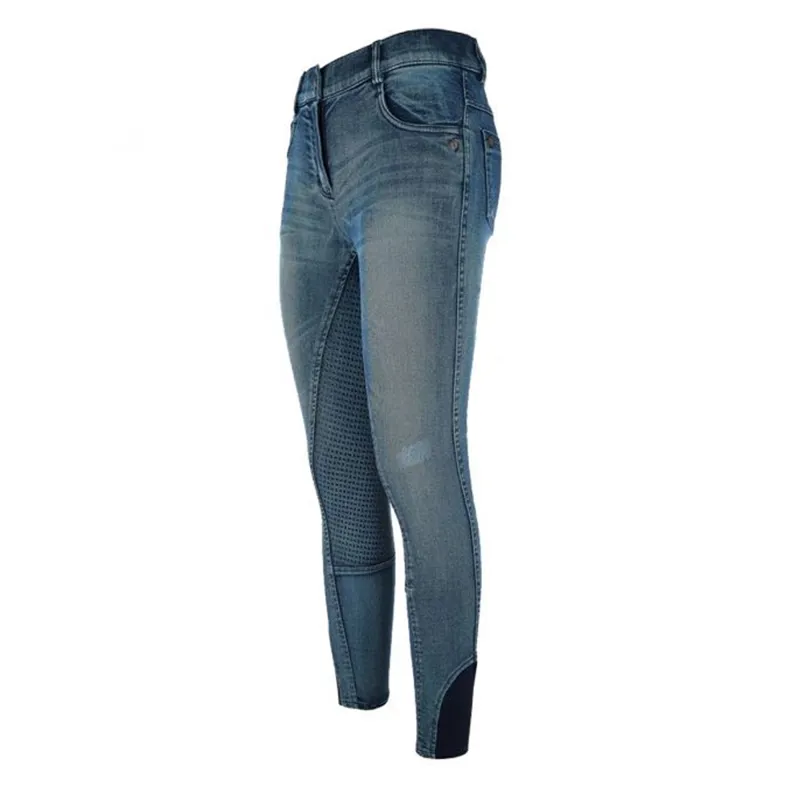Imperial Riding Base Riding Breeches Silicone Full Seat - Denim Washed
