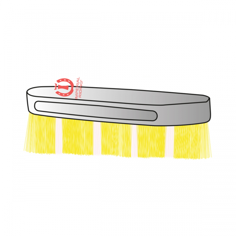 Imperial Riding Hard Silver Back Brush - Neon Yellow/ Neon Coral-4
