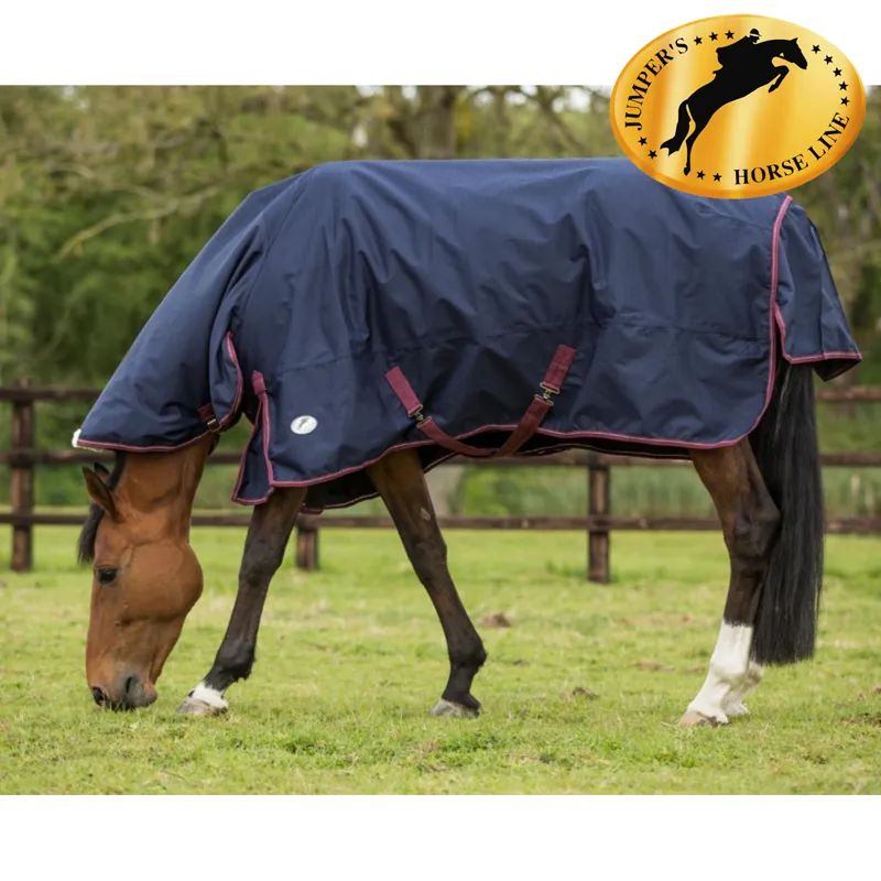 JHL Heavyweight Combo Turnout Rug - Navy/Burgundy