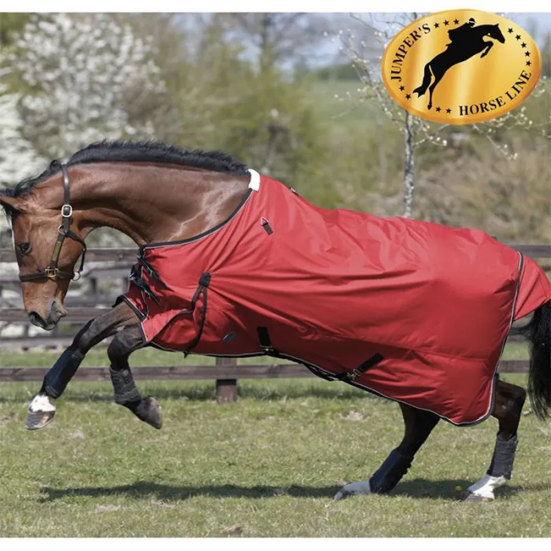 JHL Lightweight Turnout Rug - Red/Navy