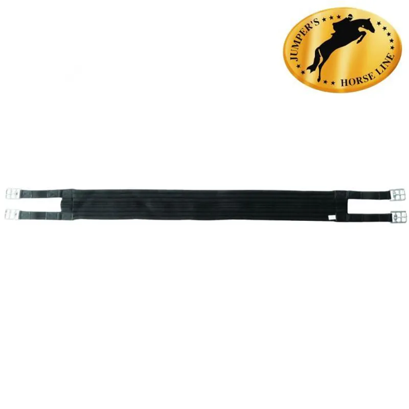 JHL Comfort Web Girth With Elastic Ends - Black