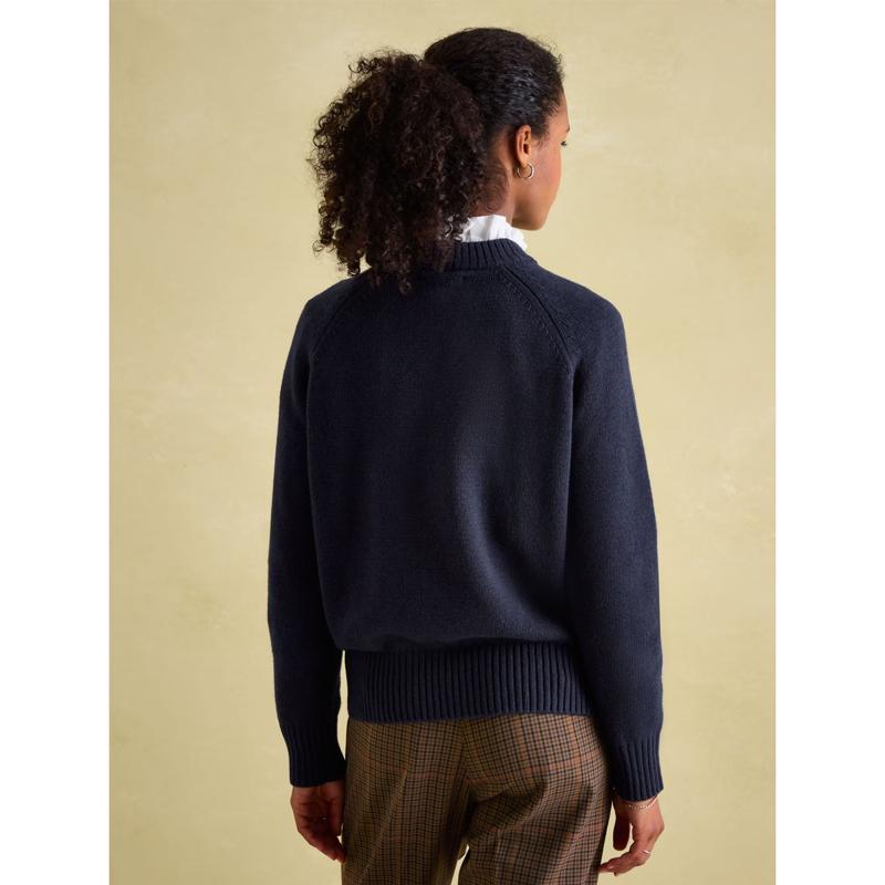 Joules Ladies Jonty Intarsia Knit Jumper - Navy-2