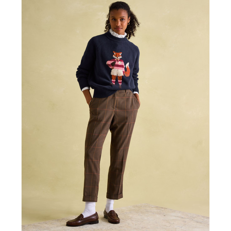 Joules Ladies Jonty Intarsia Knit Jumper - Navy-3