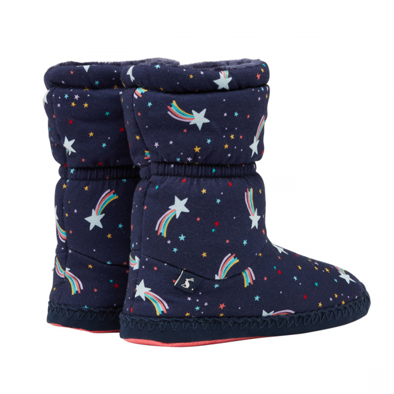 Joules Junior Padabout Slipper Socks - Navy Shooting Star-2