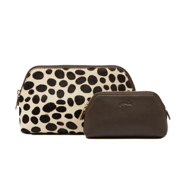 Joules Peplow Leather Purse Gift Set - Chocolate