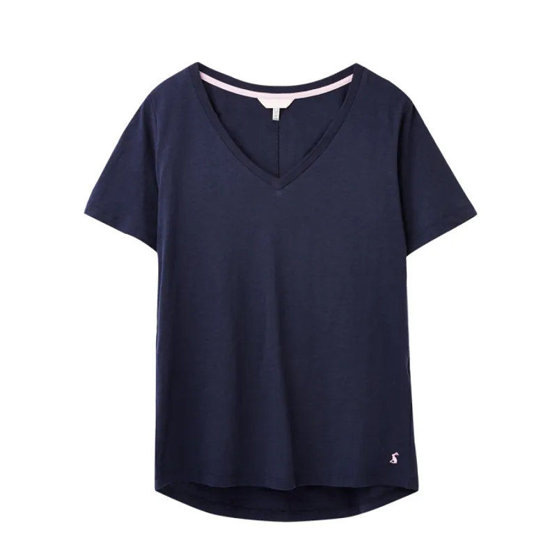 Joules Celina Drapey V Neck Top - French Navy