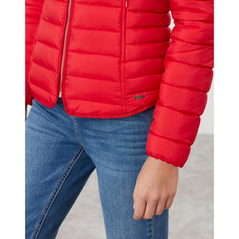 Joules Canterbury Short Luxe Puffer Jacket - Red-3