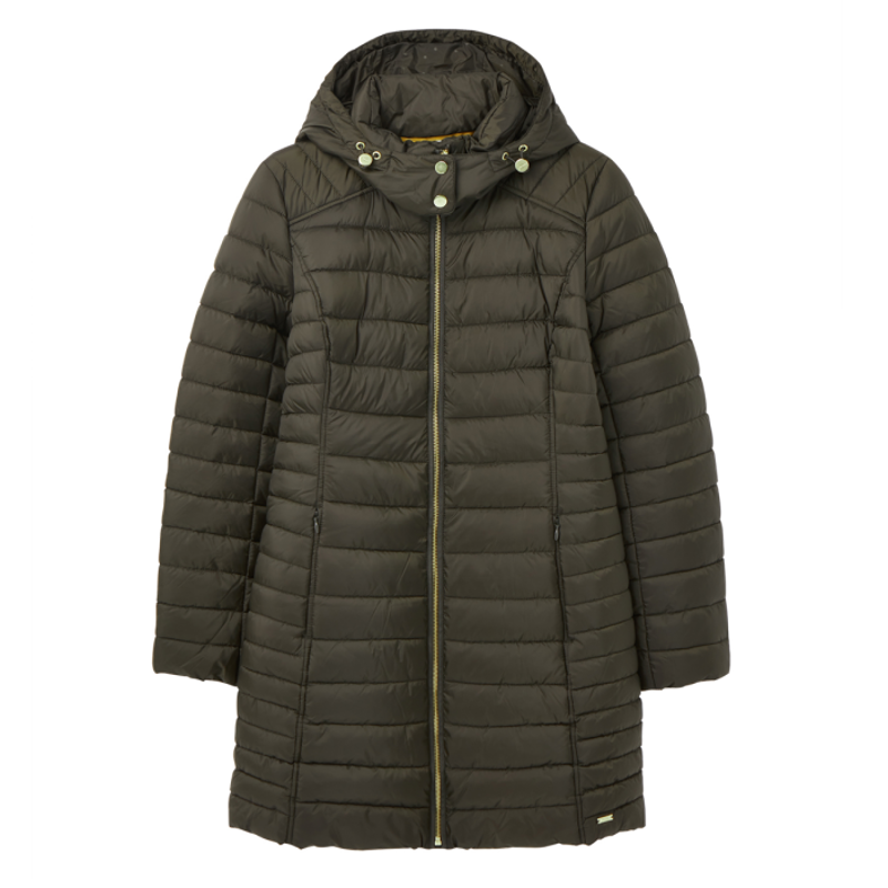 Joules Canterbury Long Luxe Padded Jacket - Heritage Green-3