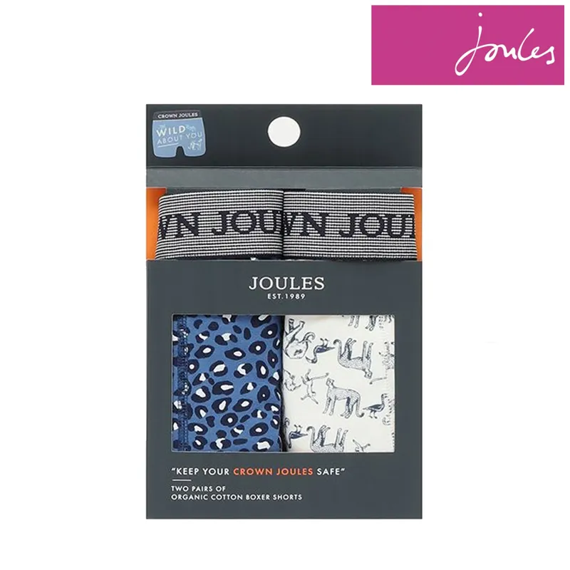 Joules Crown Joules Boxer Shorts 2 Pack - Wild