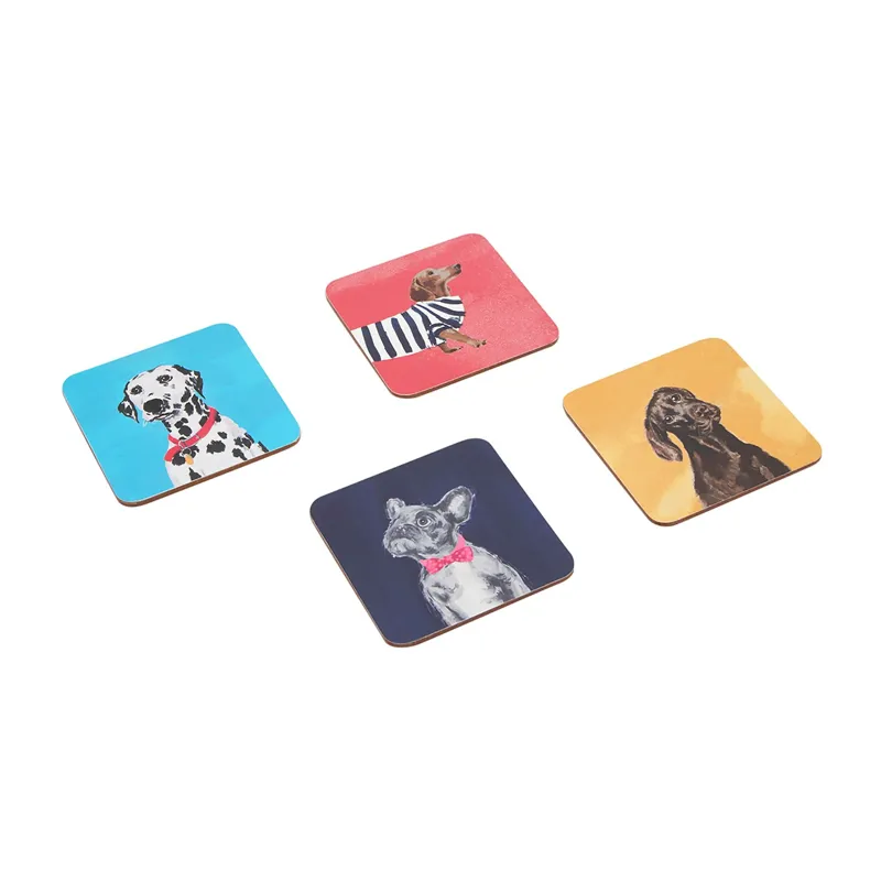 Joules Set Of 4 Coasters In Gift Box - Pawcasso