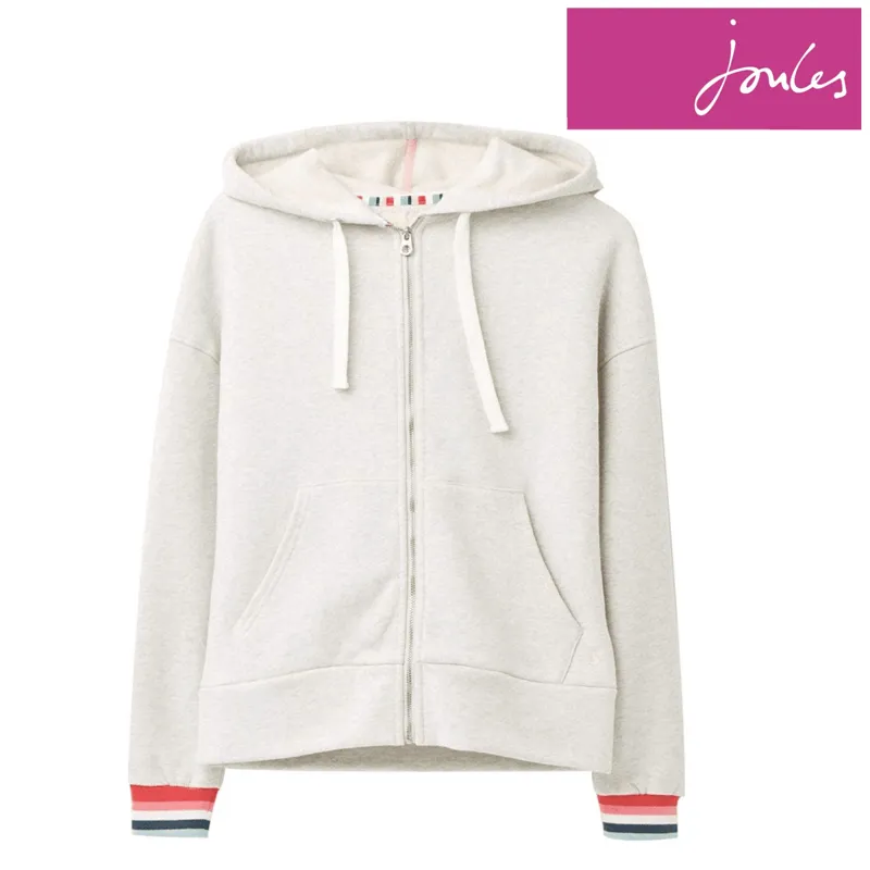Joules Kirstie Neat Fit Hoodie - Grey Marl