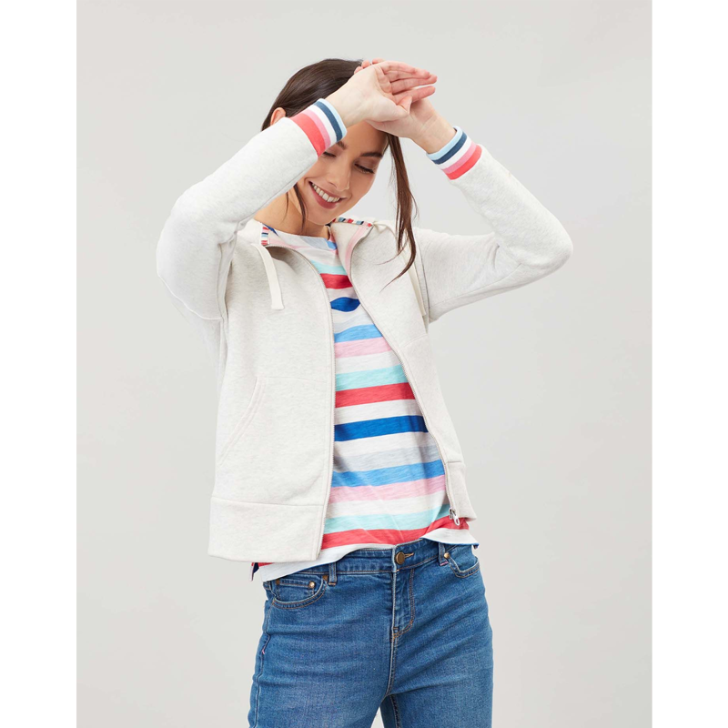 Joules Kirstie Neat Fit Hoodie - Grey Marl-1